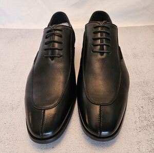 NIB Size 13 Premium Black Calf & Suede Leather Lace Up Formal Dress Shoe, Snover